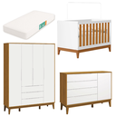 Ver imagem 3 de Quarto de Bebê Completo Classic Elfe Branco Savana com Colchão