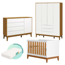 Ver imagem 2 de Quarto de Bebê Completo Classic Elfe Branco Savana com Colchão