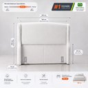 Ver imagem 4 de Cabeceira para Cama Box Casal Padrão Shae 140cm Estofada com Frame Bouclê Branco - Desk Design