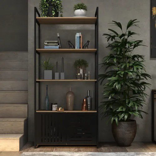 Estante Com Mesa Para Loja Decorativa Nico Decore Conjunto Industrial Vintage Multiuso - 3