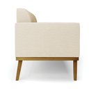 Ver imagem 7 de Kit 2 Poltronas Base de Madeira Fixa Castanho Marisa Linho D03 - D'Rossi A19 Bege