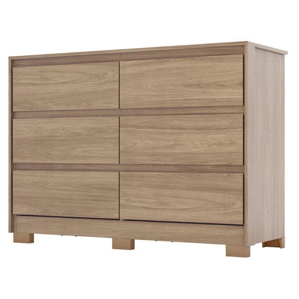 Cômoda Ravenna e Guarda Roupa Solteiro Açaí Jequitibá Brilho - Henn - 6