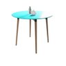 Mesa De Jantar Redonda Gardênia 110cm 4 Pés Palito Turquesa - 3