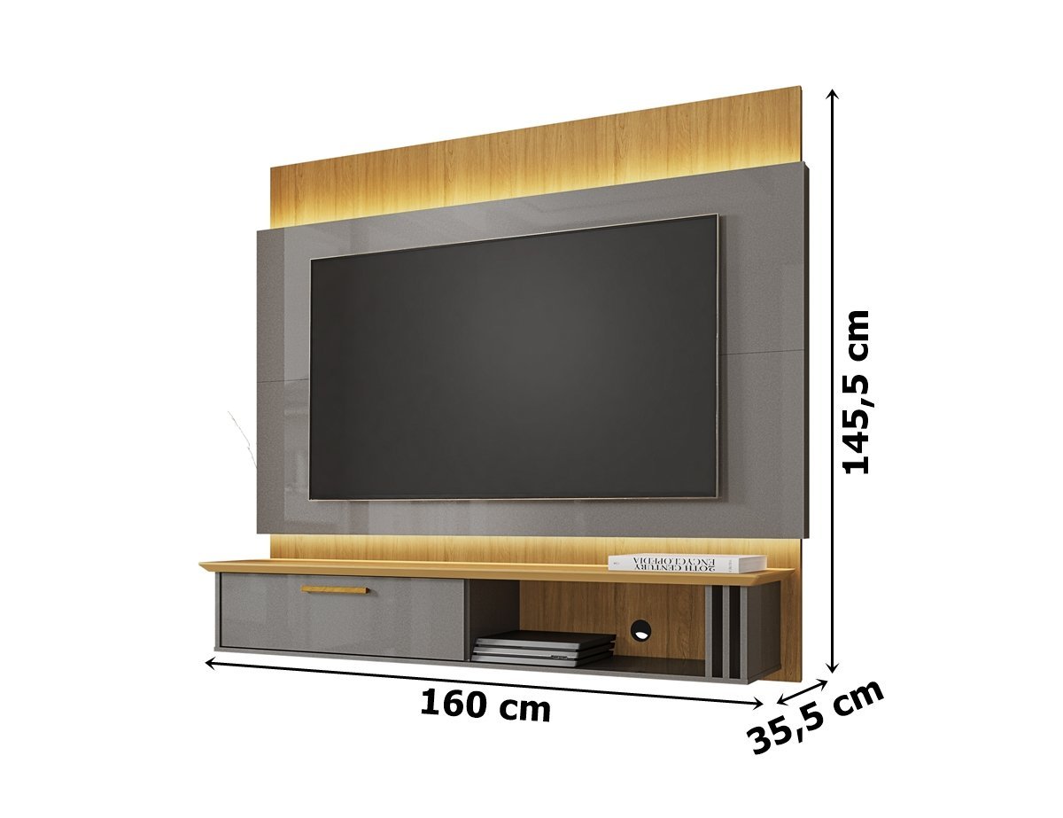 Painel Paris Titanium/Cinamomo – Bechara Móveis - 4