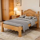 Ver imagem 5 de Cama Casal em Madeira Maciça Torneada 140cm Adreas B07 Mel - Lyam Decor