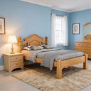 Ver imagem 7 de Cama Casal em Madeira Maciça Torneada 140cm Adreas B07 Mel - Lyam Decor