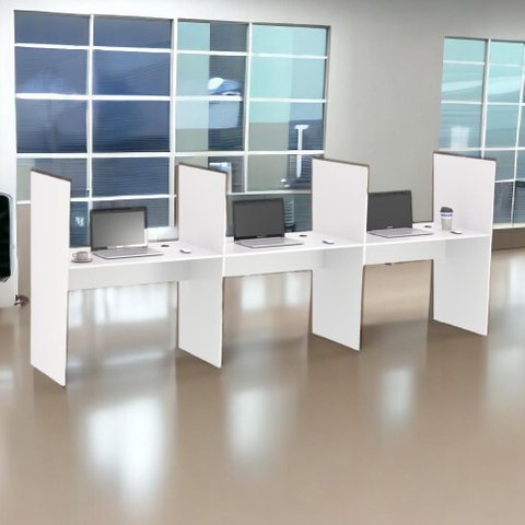 Balcao de 3 Lugar Mixer Branco