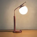 Ver imagem 1 de Abajur de Mesa Inclinado Interruptor Globo Vidro 12cm Lampada Branco Quente Decoração Casa