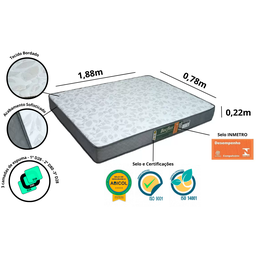 Colchão Solteiro Becflex Espuma Titan Diamond 78 Cm Firme - 2