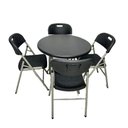 Ver imagem 6 de Mesa Cor Preta Dobrável Redonda Vghome 80cm
