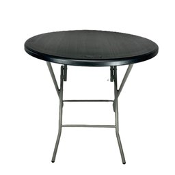Mesa Cor Preta Dobrável Redonda Vghome 80cm - 1