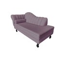 Ver imagem 4 de Recamier Decorativo Divã Amsterdã 147cm Lado Direito Veludo Rosê