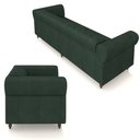 Ver mais imagens de Conjunto de Sofá Sala de Estar Stanford Chesterfield 2 e 3 Lugares 180cm/260cm Pés Madeira Couro Ver