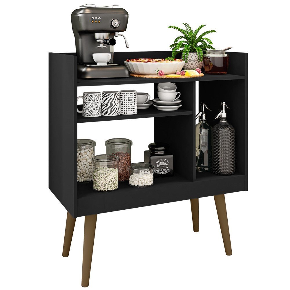 Balcão Aparador para Café Preto Fosco - Bechara - 1