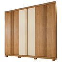 Ver imagem 1 de Guarda Roupa Porto 6 Portas Ripado 4 Gavetas 10 Prateleiras Cinamomo 2 Portas Off