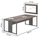 Ver imagem 2 de Mesa Sala de Reunião com Paniel de Tv Parma Freijó Preto