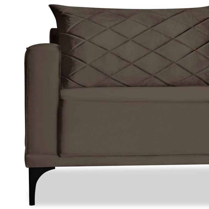 Sofa Living 2 Lugares Nori 160cm Veludo Deluxe 2231 Ezz - 8