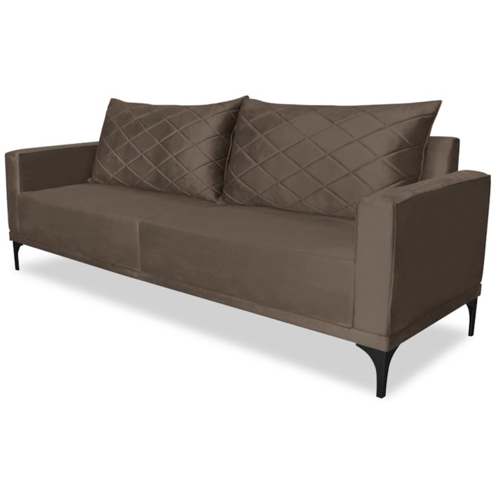 Sofa Living 2 Lugares Nori 160cm Veludo Deluxe 2231 Ezz - 6