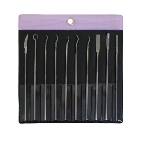 Kit Limas Diamantada Profissional Rifflers (Curvas) 140mm C/ 10 Peças - #120