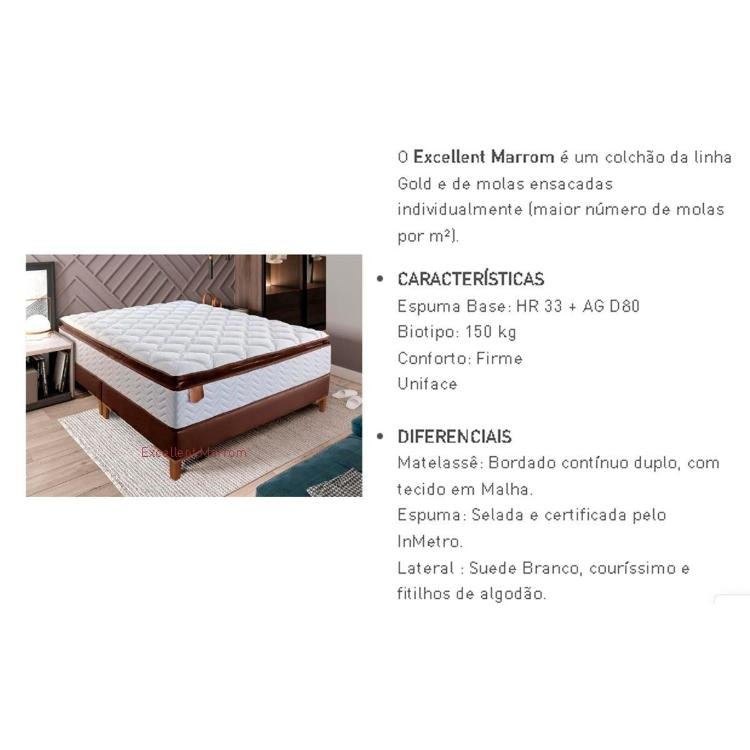 Cama Box Baú Solteiro: Colchão Molas Paropas MasterPocket Ensacadas Excellent + Base CRC Suede Clean - 2