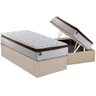 Cama Box Baú Solteiro: Colchão Molas Paropas MasterPocket Ensacadas Excellent + Base CRC Suede Clean - 1