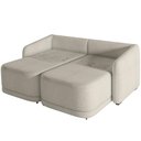 Ver imagem 3 de Sofá Cama para Sala de Estar 2 Lugares 196cm Montserrat K01 Bouclê Bege - Lyam Decor