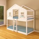 Ver imagem 1 de Beliche Montessoriano Casinha Dos Sonhos Madeira Maciça Branco Housin