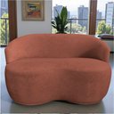 Ver imagem 1 de Namoradeira Decorativa Beatriz Orgânica Bouclé Terracota
