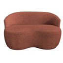 Ver imagem 2 de Namoradeira Decorativa Beatriz Orgânica Bouclé Terracota