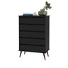 Cômoda 5 Gavetas Nina Preto – EJ Móveis - 1