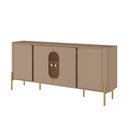 Ver imagem 2 de Aparador Buffet 4 Portas em MDP e MDF Tambaú Marrom/Fendi/Carvalho