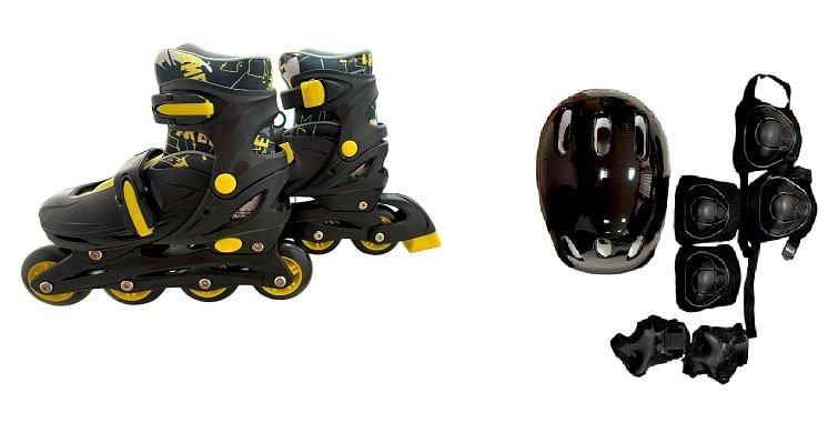 Patins Inline e Triline - 32/35 - com Mochila - Preto Terraco Up Importacao e Exportacao - 1