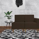 Ver imagem 3 de Poltrona Decorativa Alicia Lado Esquerdo Suede Marrom Pés Madeira Mz Decor