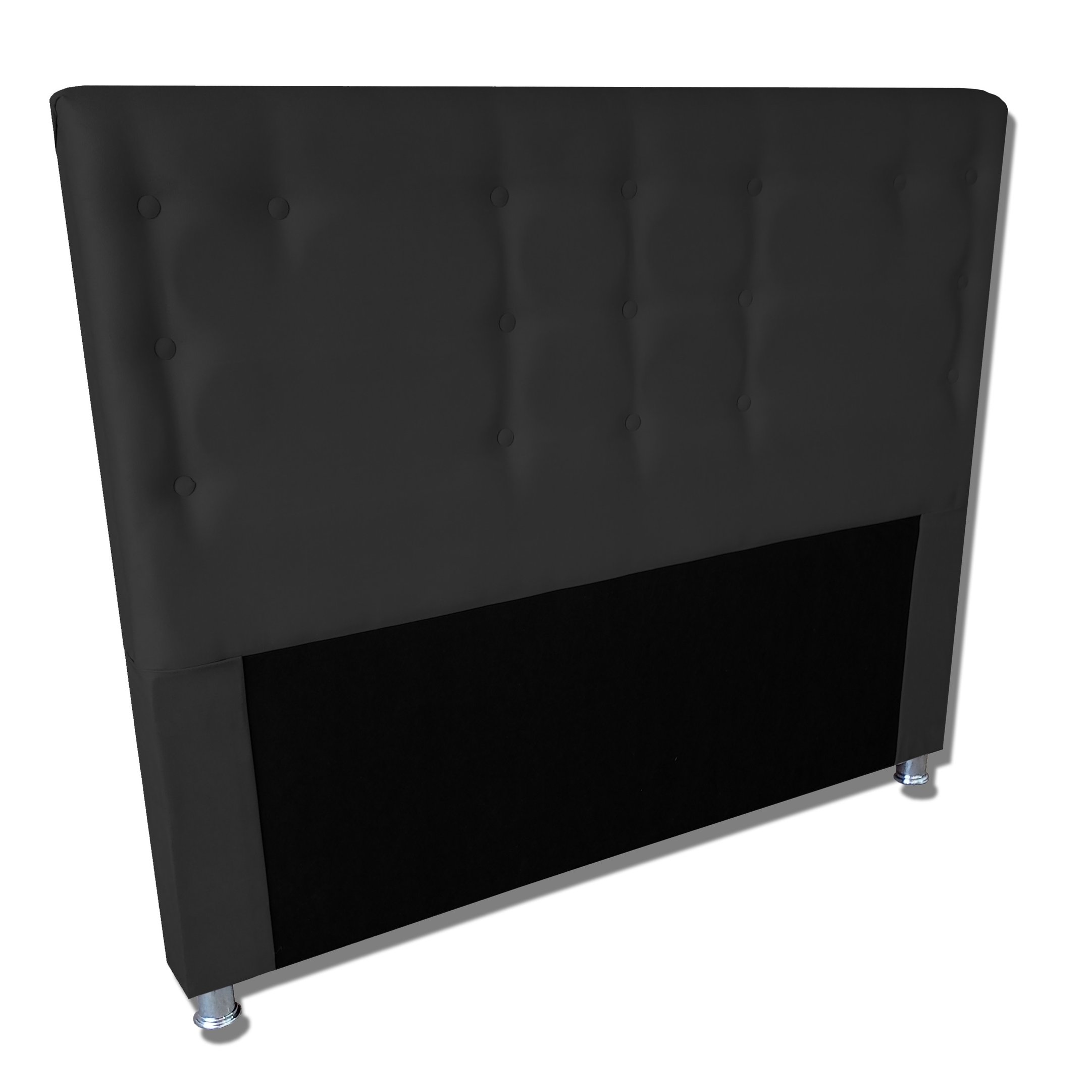 Cabeceira estofada cama box solteiro para quarto Barbara 100 cm Cinza Escuro -Anchar Estofados - 1