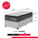Ver imagem 4 de Cama Box Baú Solteiro + Colchão Comfort Class Pillow Top Cinza/suede Branco