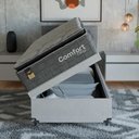 Ver imagem 6 de Cama Box Baú Solteiro + Colchão Comfort Class Pillow Top Cinza/suede Branco