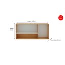 Ver imagem 5 de Armário Multiuso Aéreo 3 Portas Nicho Freijó White Laca Brilho