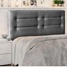 Cabeceira De Cama Box Isa Casal 140cm X 106cm Suede Cinza Mz Decor - 2