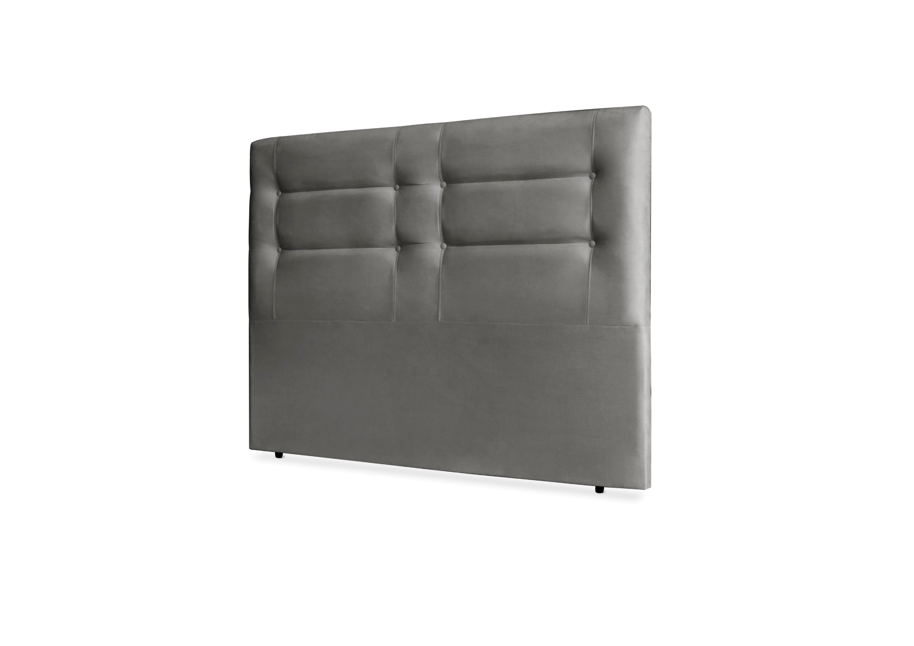 Cabeceira De Cama Box Isa Casal 140cm X 106cm Suede Cinza Mz Decor - 1