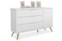 Ver imagem 1 de Comoda Old Clean com Sapateira MDF Branco/Nature