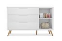 Ver imagem 3 de Comoda Old Clean com Sapateira MDF Branco/Nature
