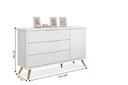 Ver imagem 2 de Comoda Old Clean com Sapateira MDF Branco/Nature
