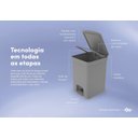 Ver imagem 7 de Lixeira com Pedal e Tampa Trium Esconde Sacola 6 Litros - ou