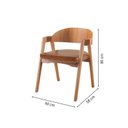 Ver imagem 5 de Conjunto Sala de Jantar Mesa Cone Amadeirada 120 cm + 4 Cadeiras Luna
