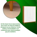 Ver imagem 6 de Roupeiro Elfe Classic 4 Portas 3 Retro Gavetas Branco Fosco com Savana - Moveisaqui