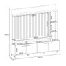 Estante Home Theater Titan Off White Cinamomo e Kit Mesa de Centro Sky Off White - Hb Móveis - 3