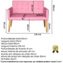 Ver imagem 5 de Jogo Conforto 1 Namoradeira 2 Poltronas com 1 Puff Resistente para Sala de Estar Luxo Recepção