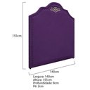 Ver imagem 4 de Kit Cabeceira E Calçadeira Casal P02 140cm Roxo