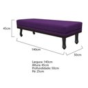 Ver imagem 3 de Kit Cabeceira E Calçadeira Casal P02 140cm Roxo