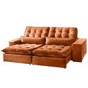 Ver imagem 2 de Sofá 3 Lugares Retrátil e Reclinável Bruna 2.30m Veludo Terracota